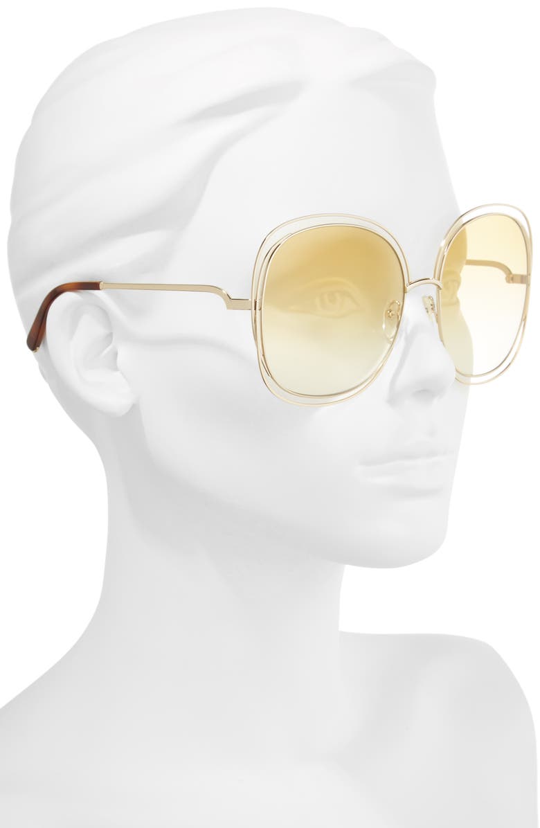 Chloé Carlina 62mm Oversize Sunglasses, Alternate, color, 