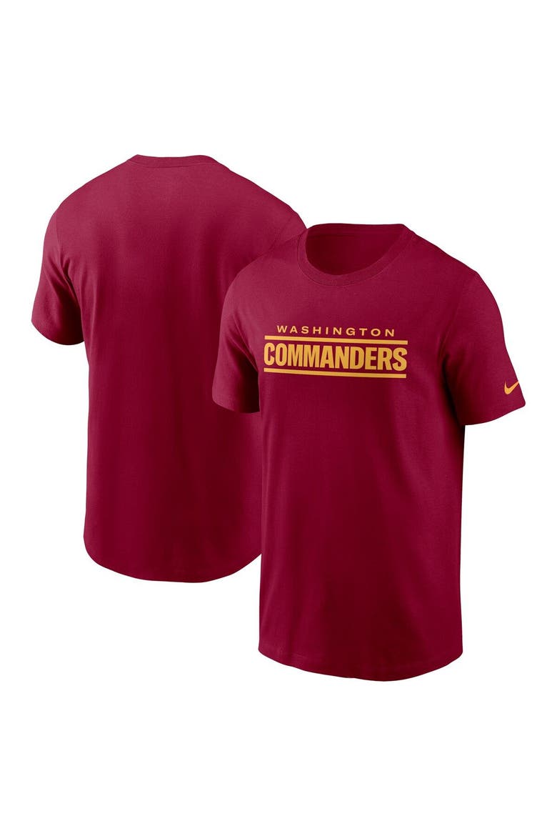 Men's Nike Burgundy Washington Commanders Wordmark T-Shirt, Main, color, Burgundy