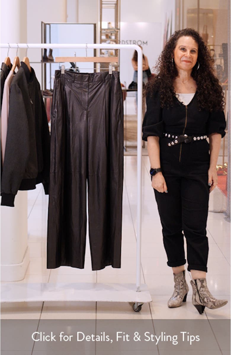 Avery Wide Leg Leather Pants, sales video thumbnail