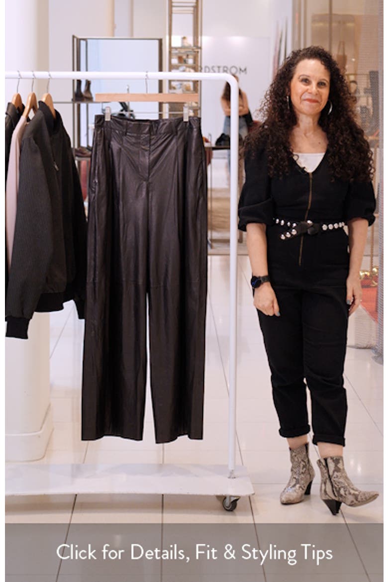Avery Wide Leg Leather Pants video