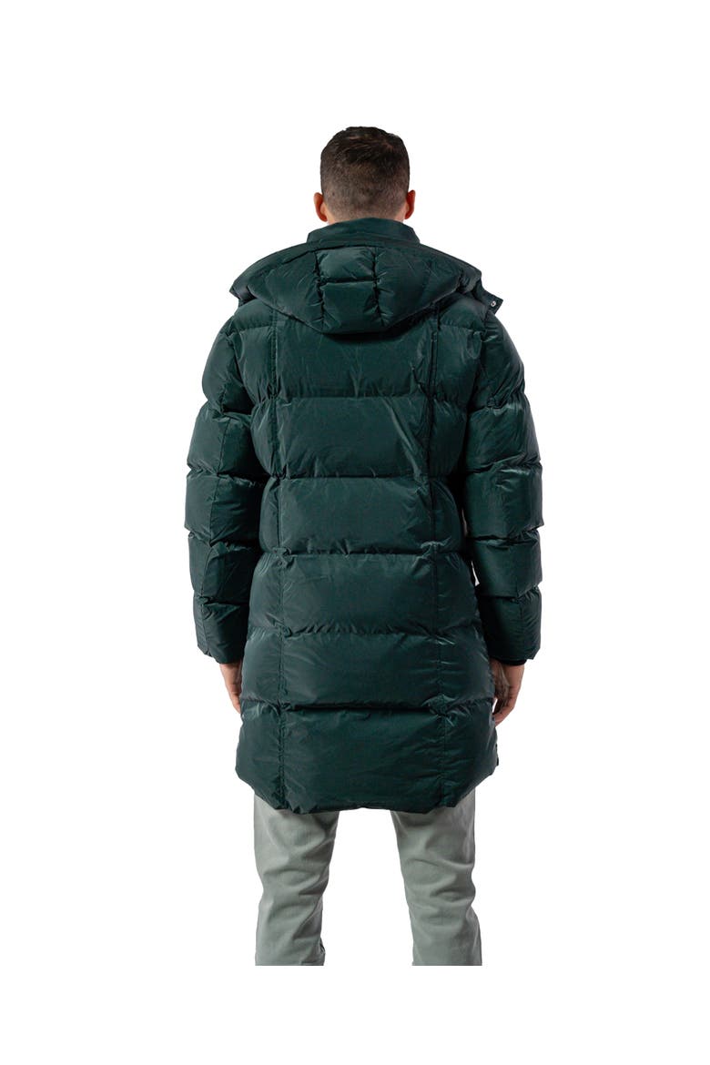 Men's Penguin Long Length Quilted Coat, Alternate, color, GREEN DIAMOND