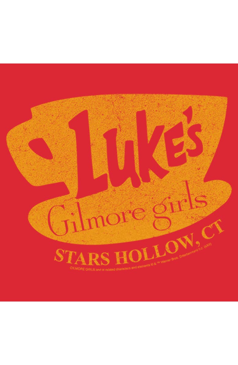 Gilmore Girls Women's Gilmore Girls Luke's Stars Hollow Sign Graphic T-Shirt, Alternate, color, Red