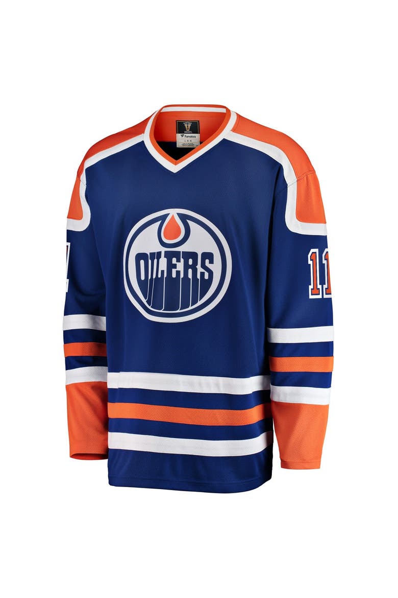 Men's Fanatics Branded Mark Messier Blue Edmonton Oilers Premier Breakaway Retired Player Jersey, Alternate, color, Blue