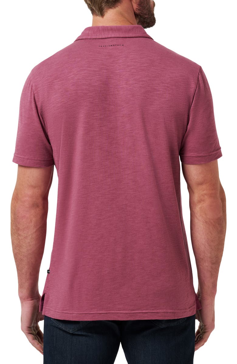 TravisMathew Cloud Slub Pocket Polo, Alternate, color, Damson