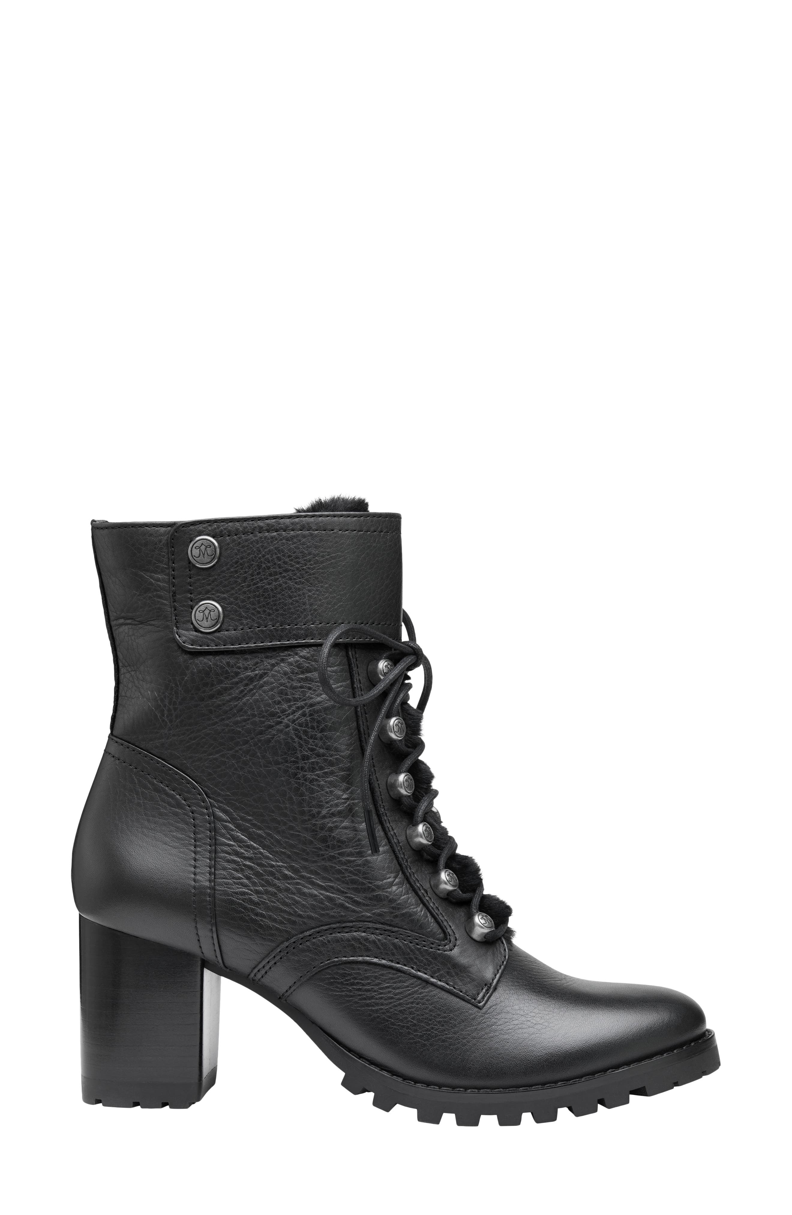Vivica Faux Fur Bootie, Alternate, color, BLACK