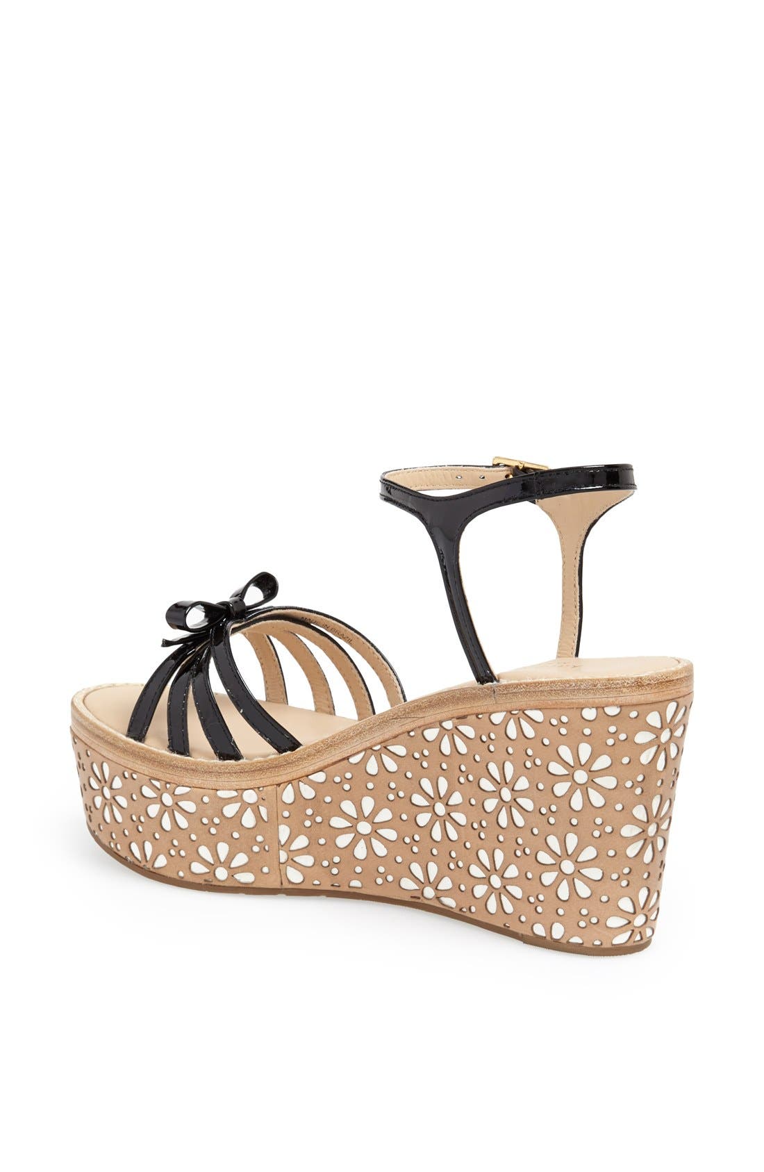 'titi' wedge sandal, Alternate, color, BLACK PATENT