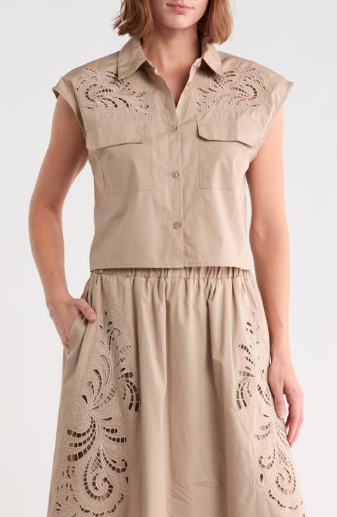 Embroidered Cotton Poplin Shirt
