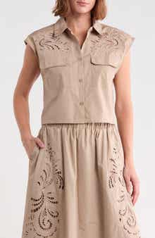 Embroidered Cotton Poplin Shirt