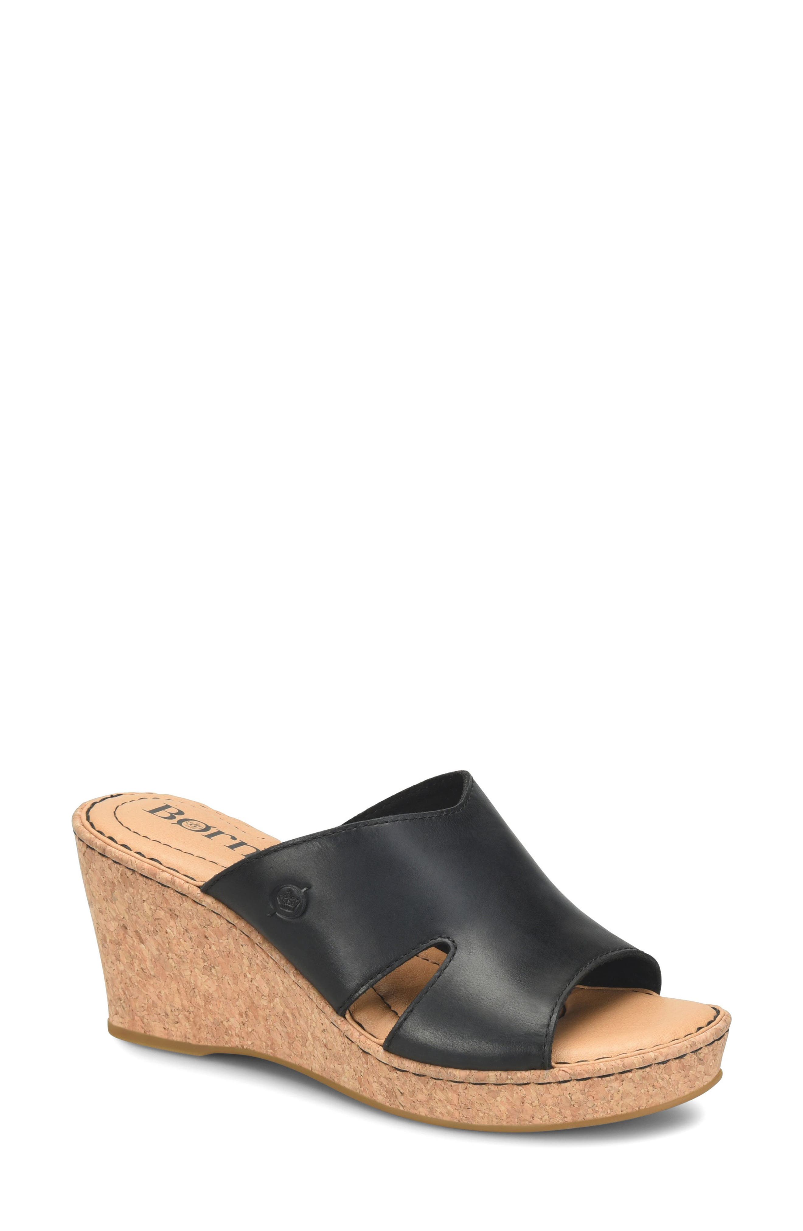 Børn Sorine Platform Wedge Sandal, Main, color, Black