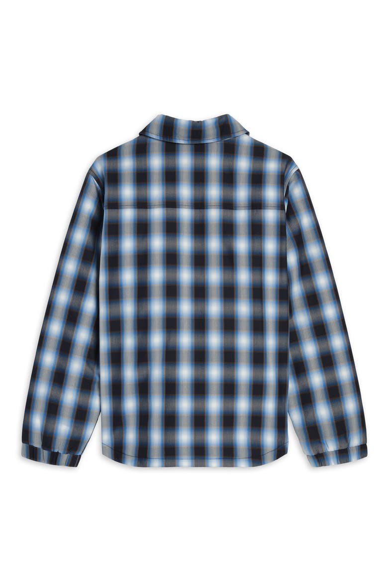 Kids' Plaid Shirt Jacket, Alternate, color, SKY CAPTAIN