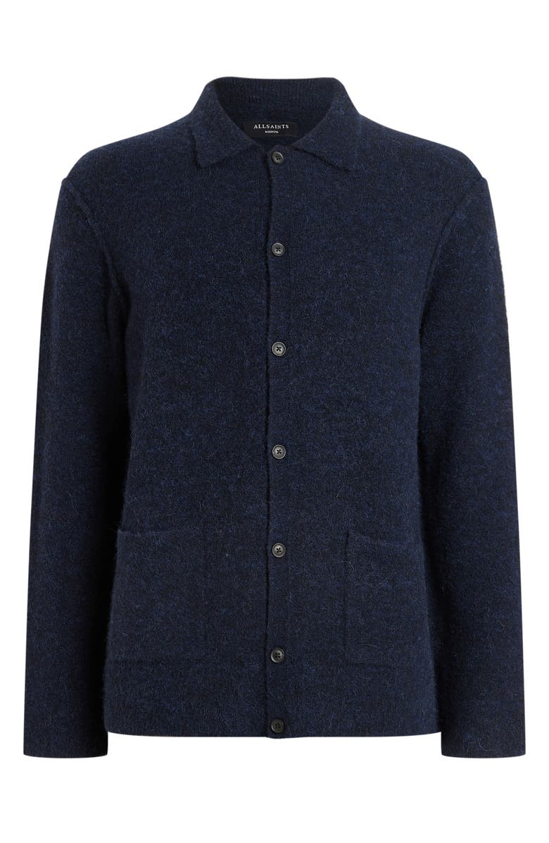AllSaints Cygnus Alpaca Blend Cardigan, Alternate, color, Ink Navy