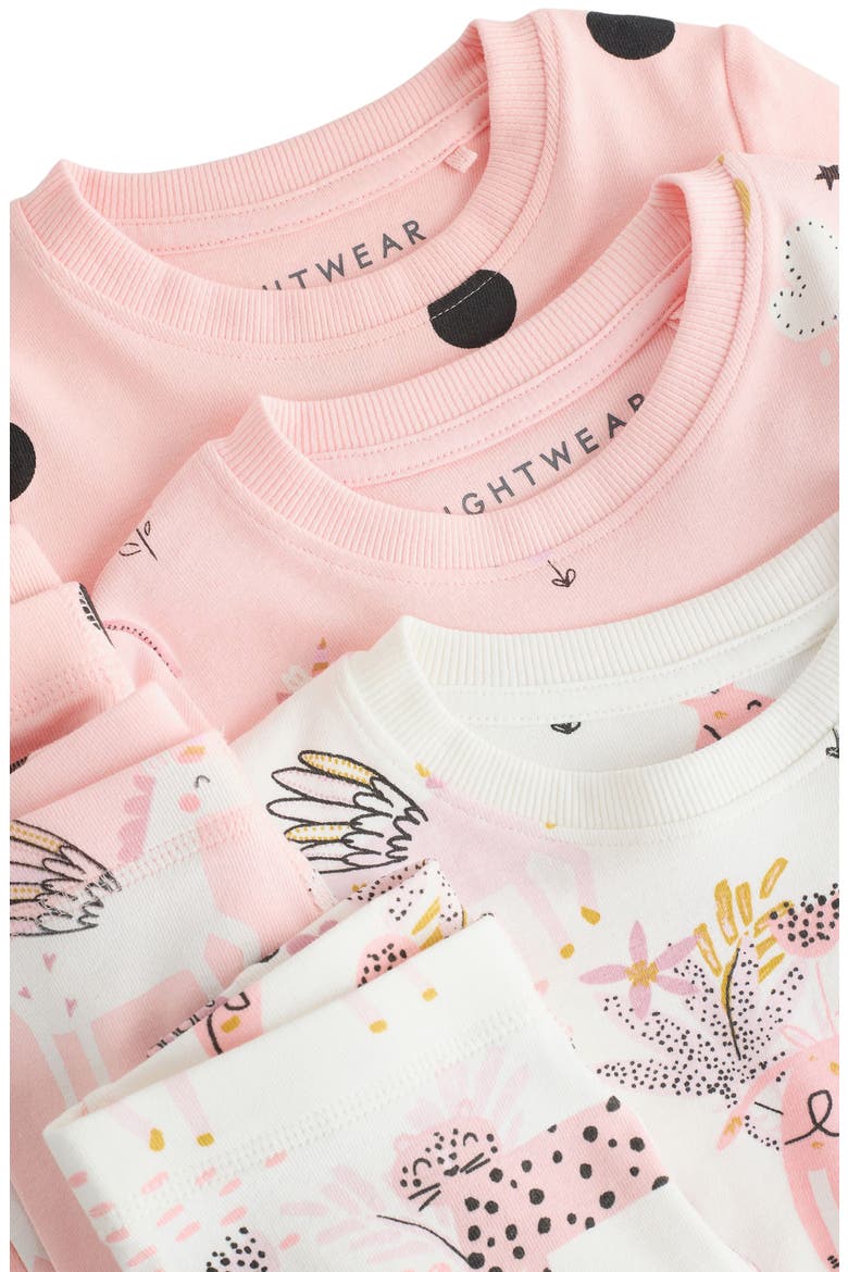 3-Pack Assorted Unicorn Fitted Two-Piece Stretch Cotton Pajamas, Alternate, color, PINK MULTI