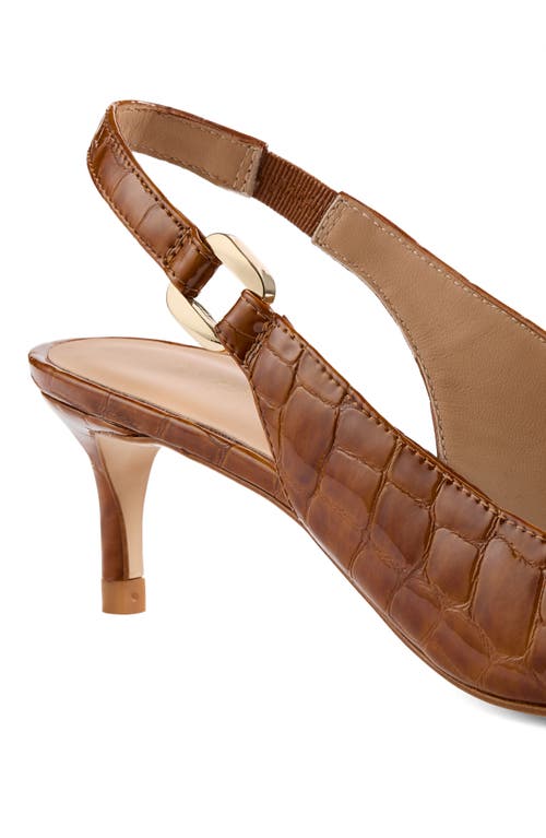 Lk Bennett Lettie Oloid Pointed Toe Slingback Pump In Brown