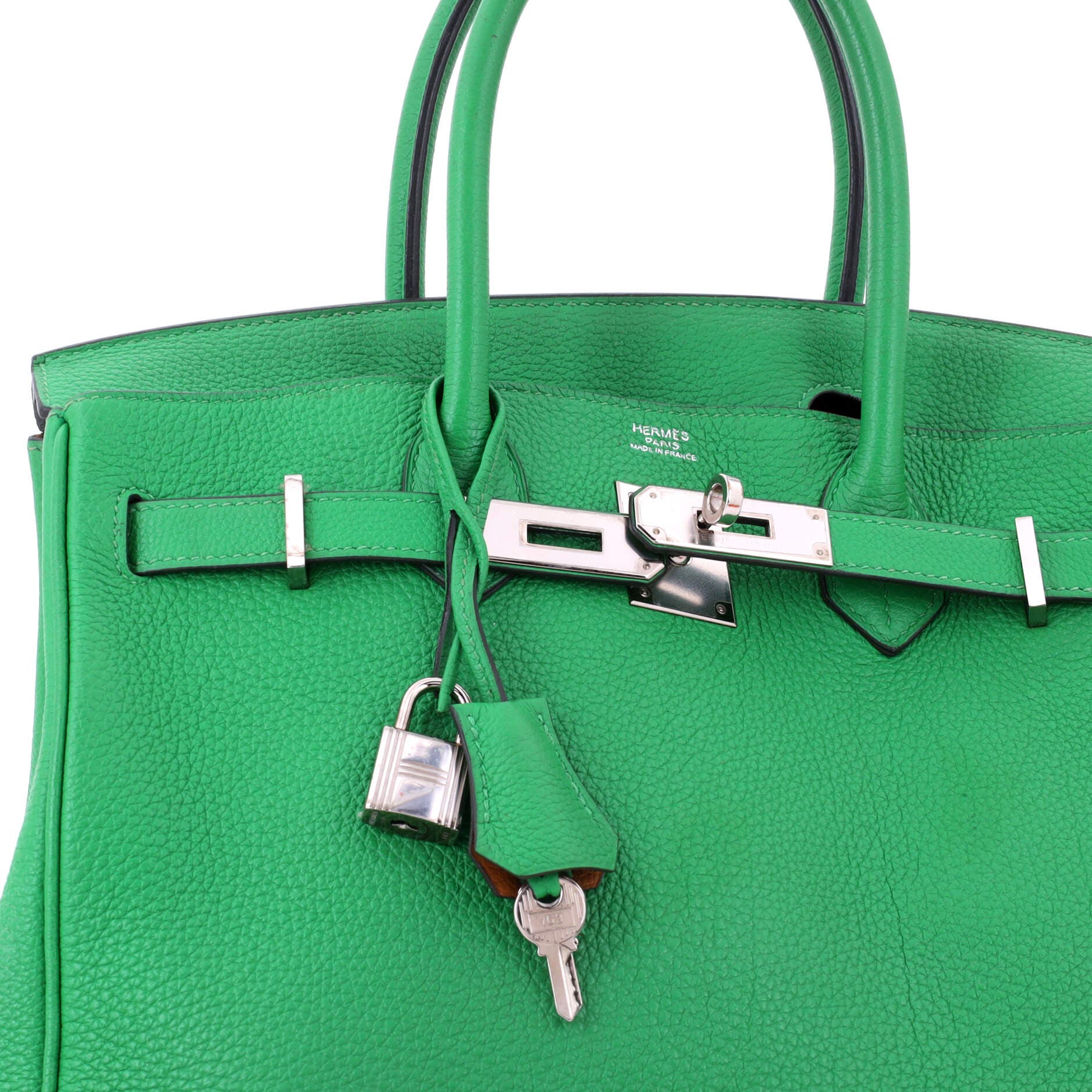 Birkin Handbag Verso Togo with Palladium Hardware 30, Alternate, color, Green