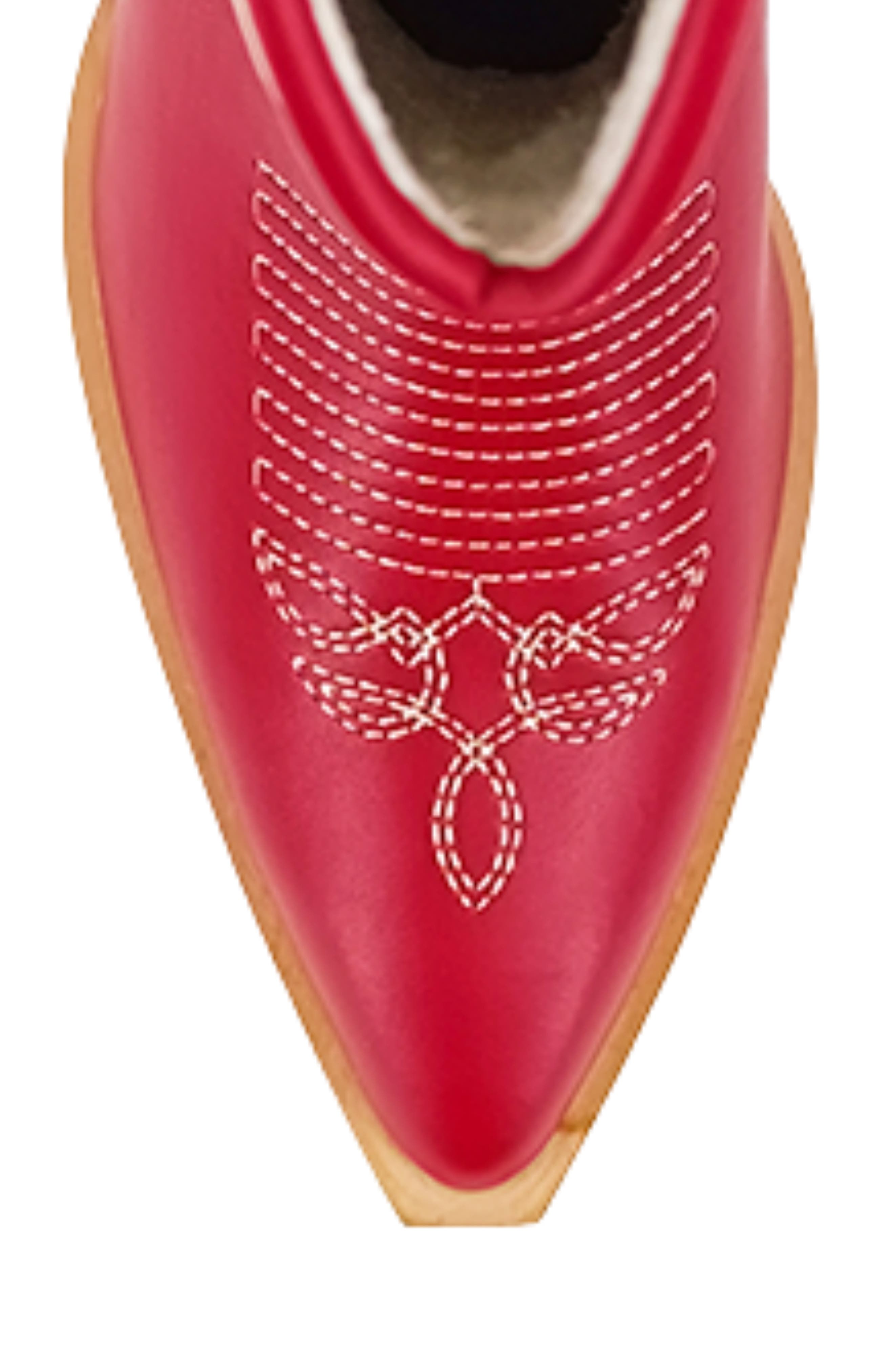 Yaya Western Boot, Alternate, color, DARK RED
