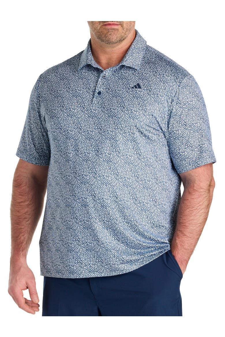 Big & Tall Ultimate 365 Feather Print Polo Shirt, Main, color, COLLEGIATE NAVY