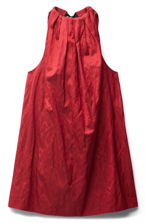 Mango Halter Dress With Bow Detail Red