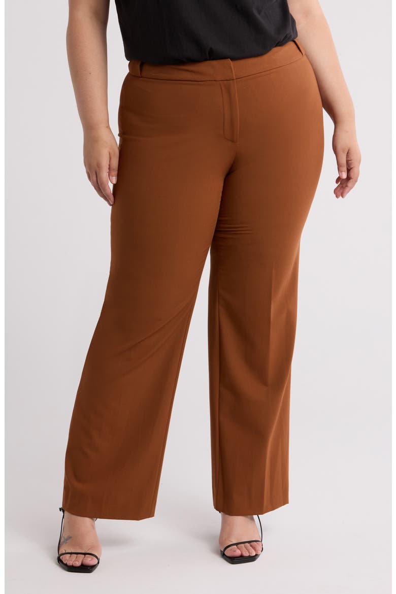 Flat Front Pants, Main, color, TORTOISE