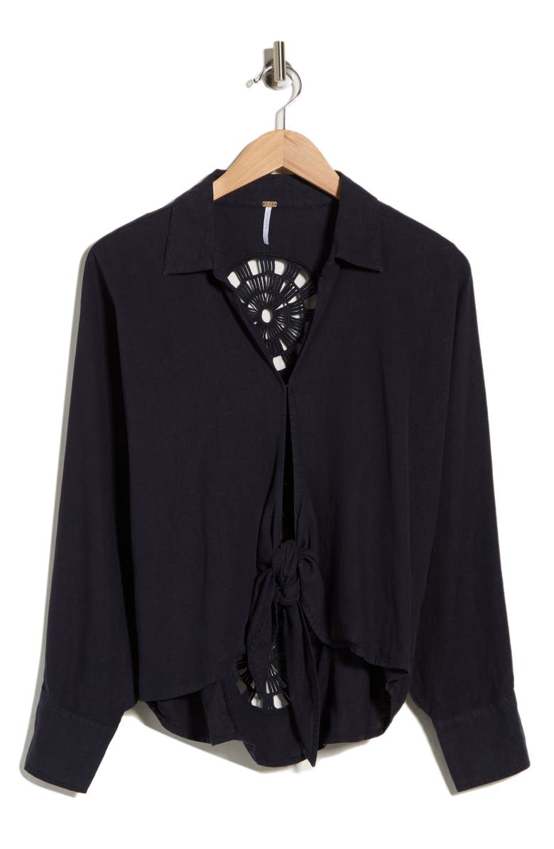 Young, Fabulous & Broke Sea Star Linen Blend Shirt, Main, color, 
