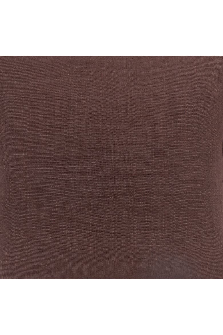 Cocoa Flange Cotton Blend Accent Throw Pillow 18" x 18", Alternate, color, Brown