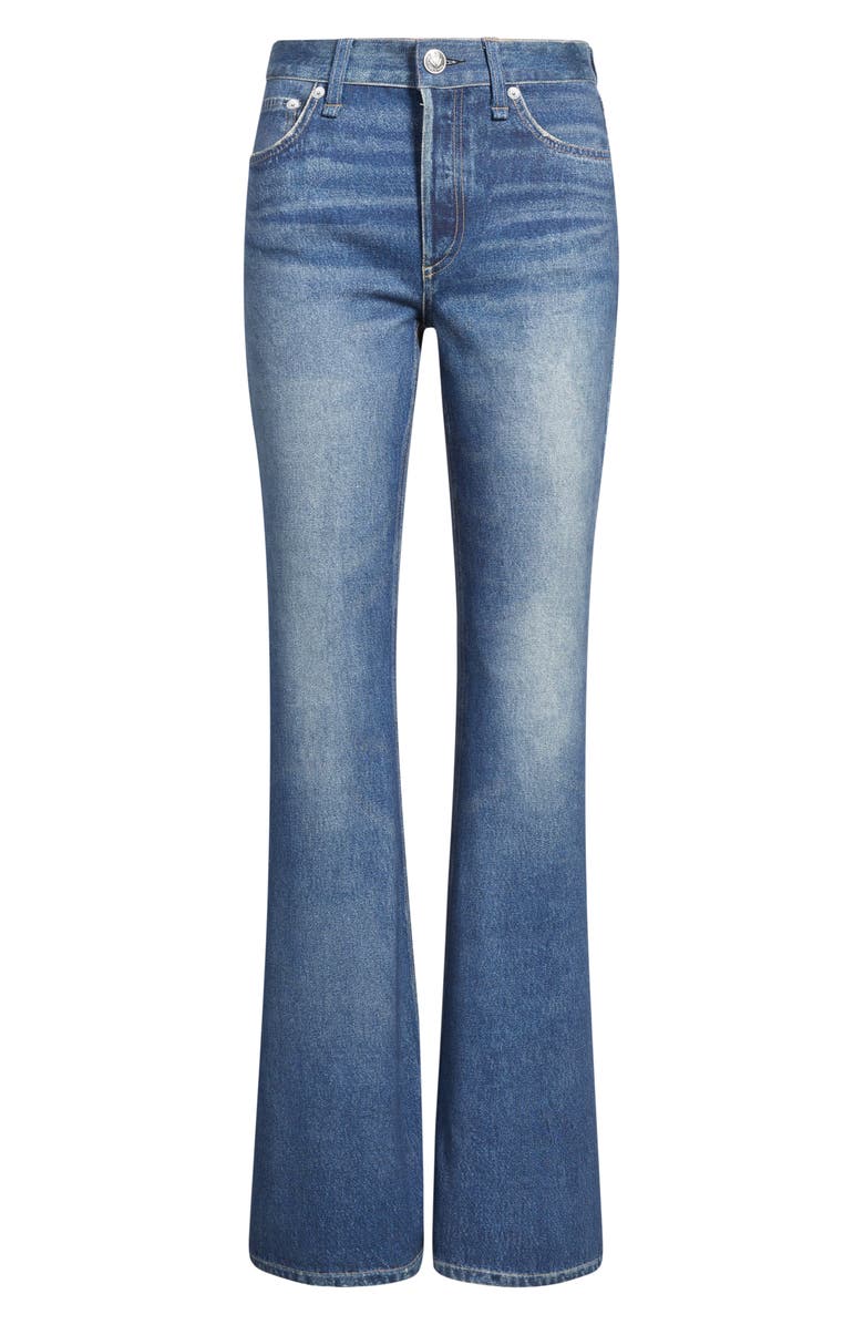 rag & bone Miramar Ponte Dahlia Mid Rise Flare Jeans, Main, color, Cosmo