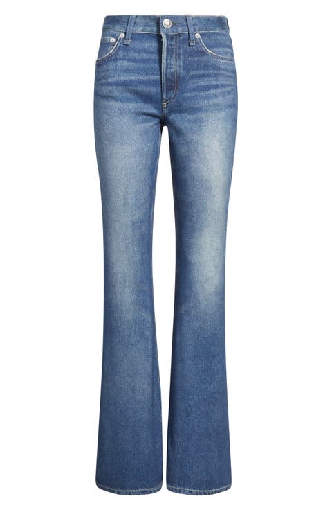 Miramar Ponte Dahlia Mid Rise Flare Jeans (Cosmo)