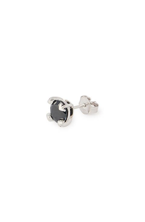 Arrow Black Lab Grown Diamond Single Stud Earring