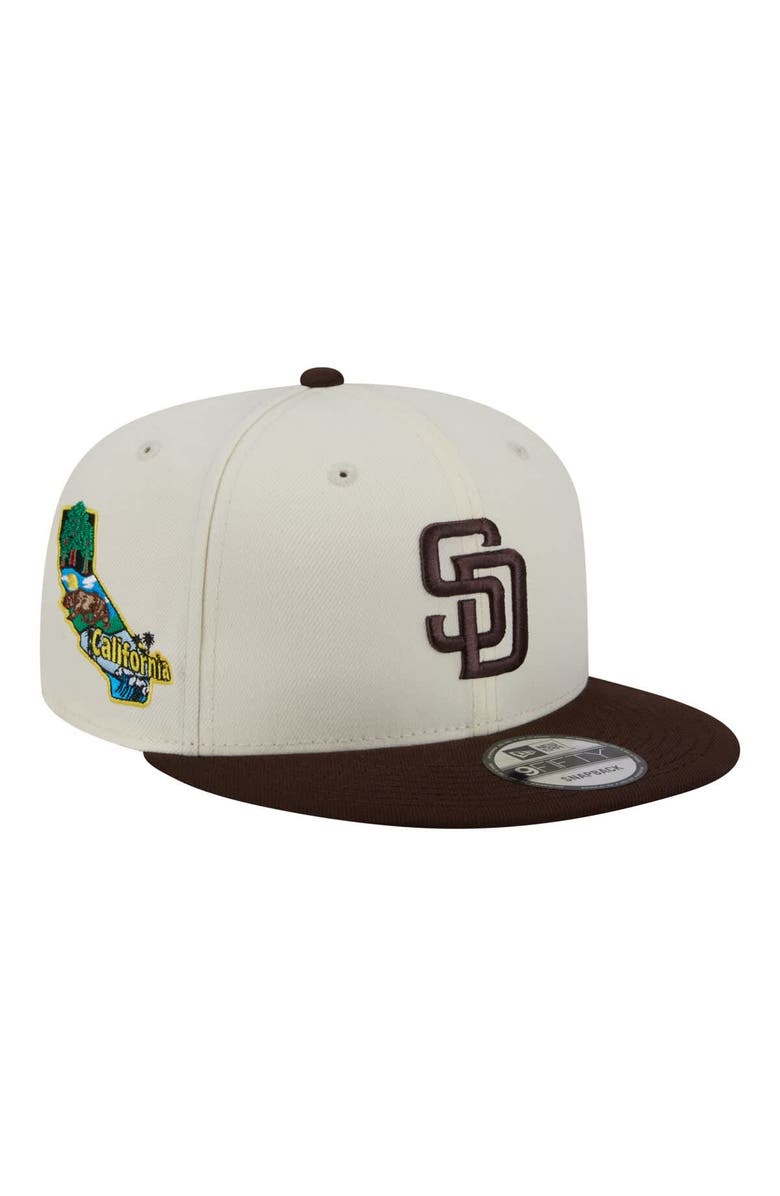 New Era Men's New Era Cream/Brown San Diego Padres Localized 9FIFTY Snapback Hat, Main, color, Cream