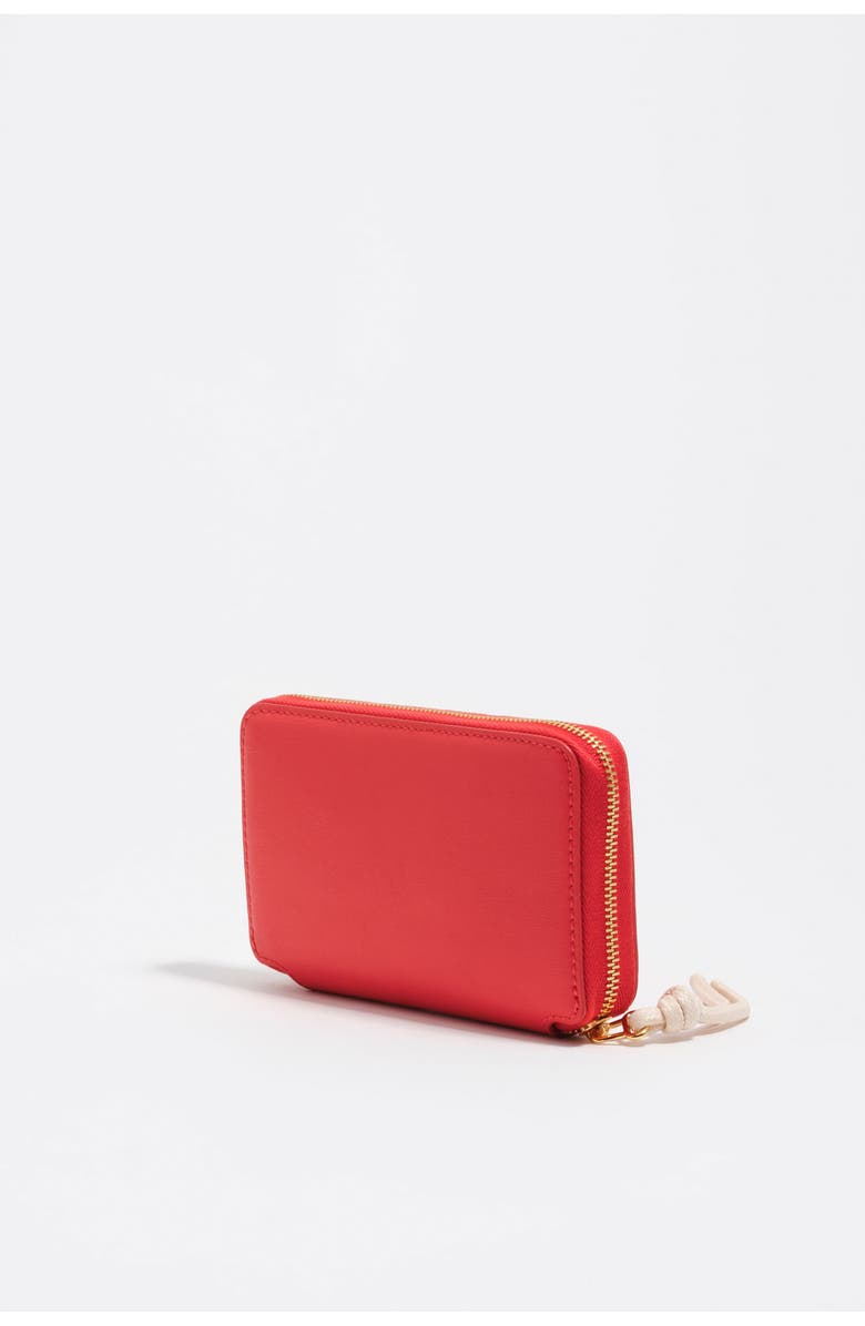 Bimba y Lola Medium Leather Horizontal Wallet, Alternate, color, Bright Red