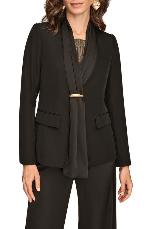 Donna Karan New York Mixed Media Jacket In Black