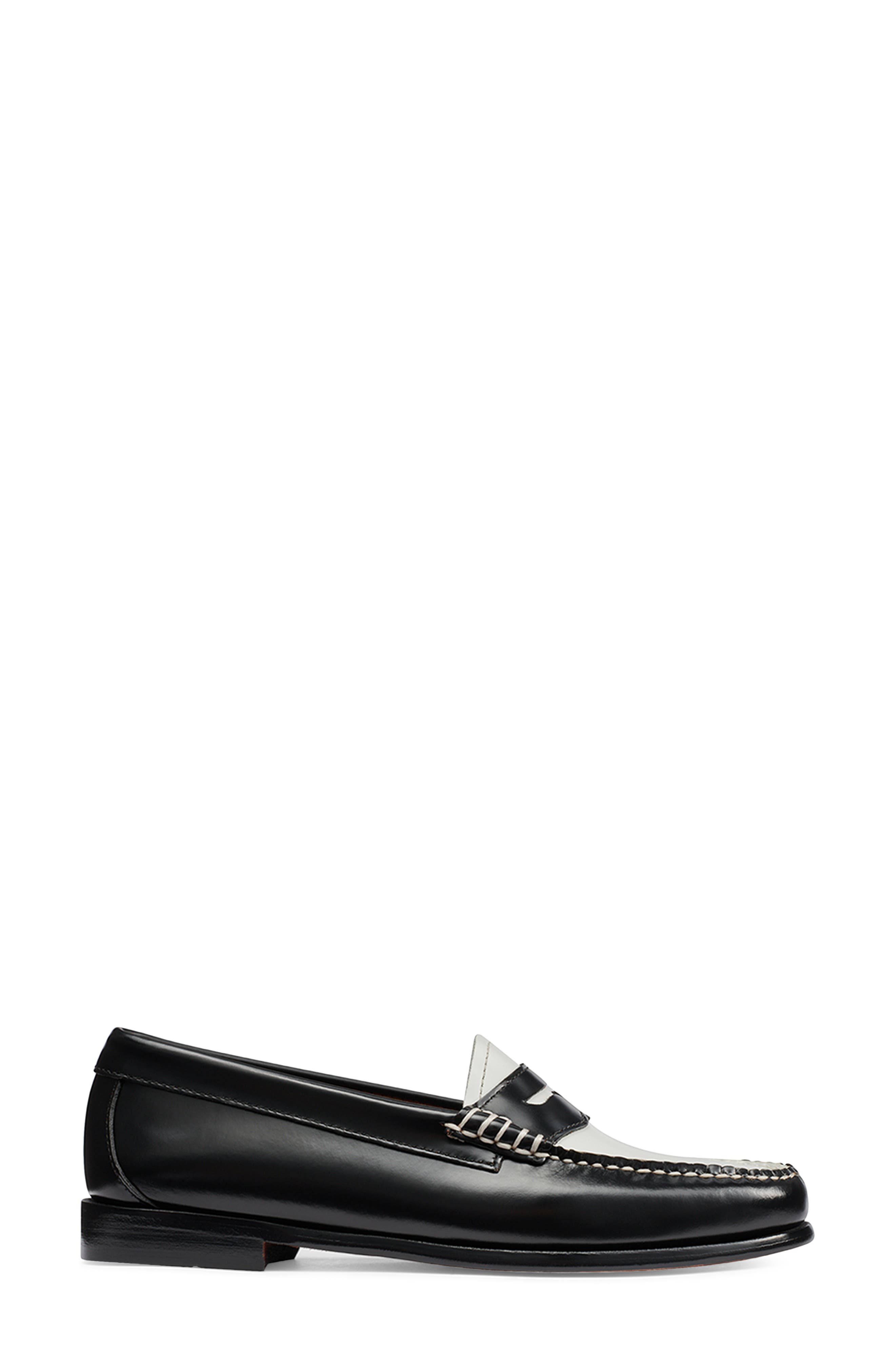 Whitney Leather Loafer, Alternate, color, BLACK/ WHITE