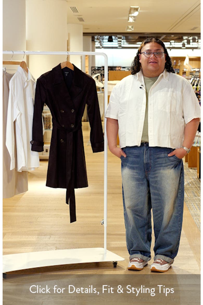 Faux Suede Trench Coat video