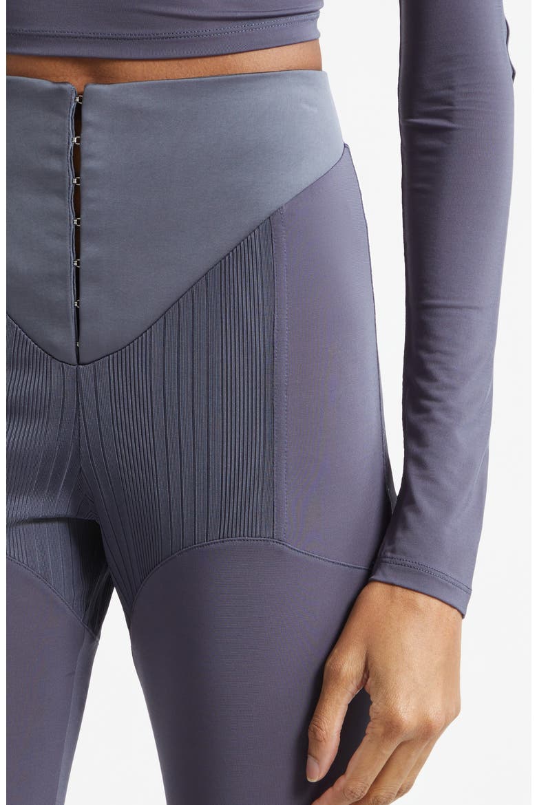 Jersey & Rib Stirrup Leggings, Alternate, color, PETROL