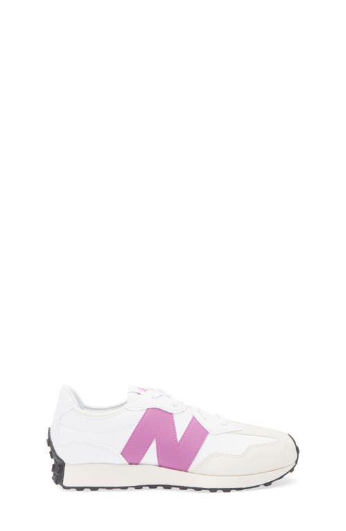 New Balance 327 Sneaker In White/passion Fruit