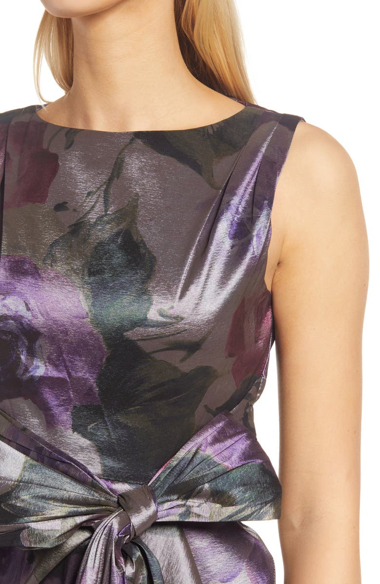 Eliza J Sleeveless Waist Tie Dress, Alternate, color, 