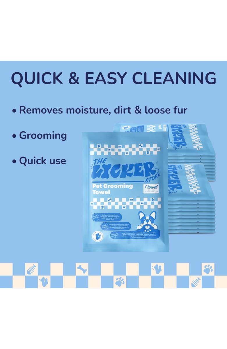 The Licker Store Dog Bath and Grooming Towels - Soft & Ultra-Absorbent, Alternate, color, 20 Count
