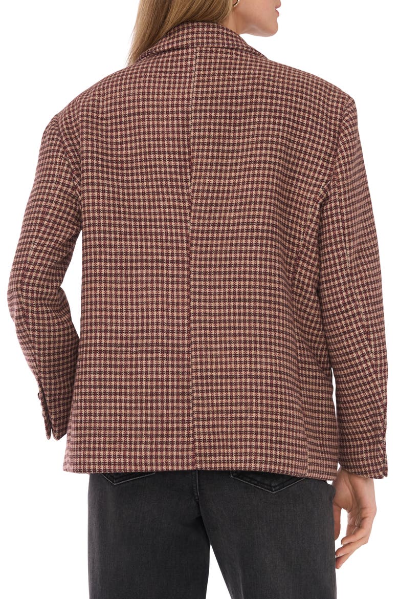 Plaid Double Breasted Blazer, Alternate, color, SESAME