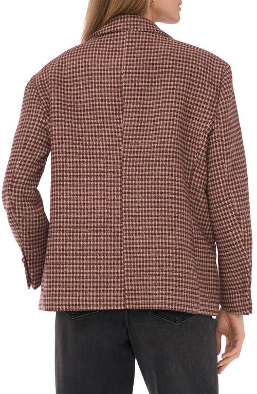 Halogen ® Plaid Double Breasted Blazer In Brown