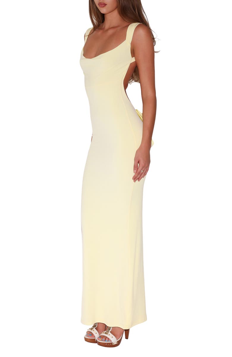Tiger Mist Zita Open Back Evening Dress, Alternate, color, Yellow