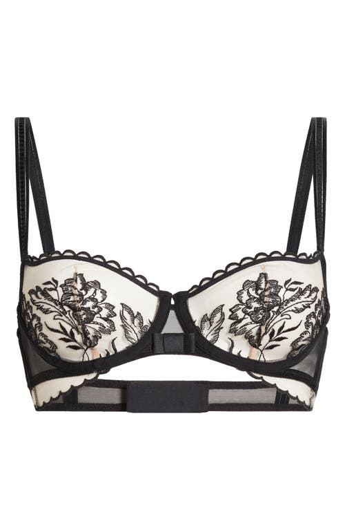 Simone Perele Romance Underwire Sheer Demi Bra In Black