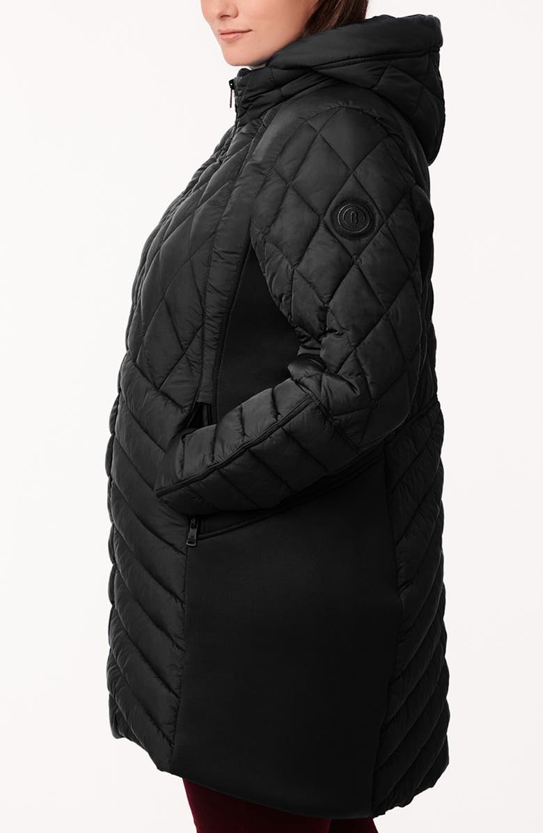 Bernardo Walker Packable Insulated Coat with Removable Hooded Bib, Alternate, color, 