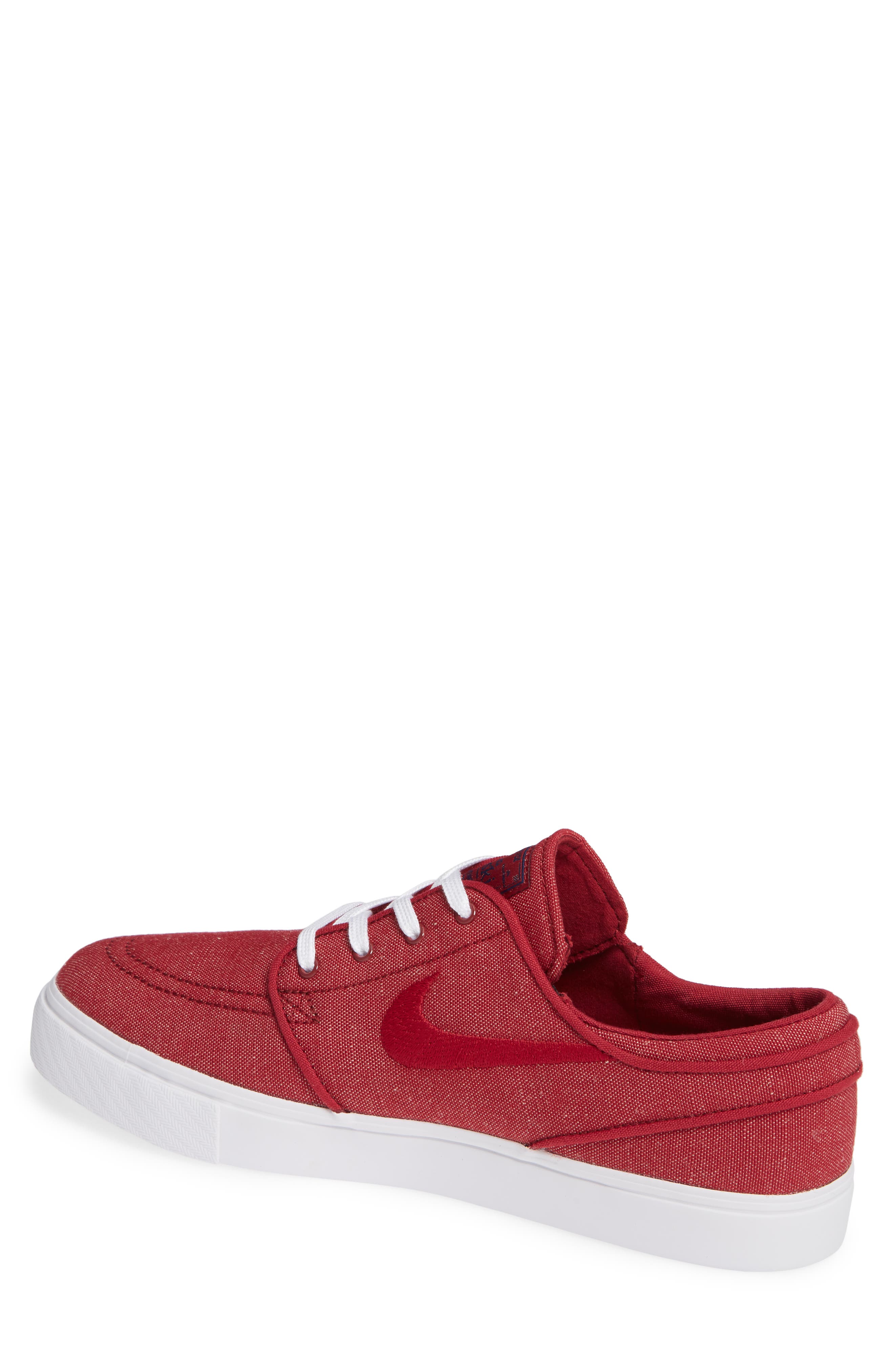 'Zoom - Stefan Janoski SB' Canvas Skate Shoe, Alternate, color, RED CRUSH/ WHITE