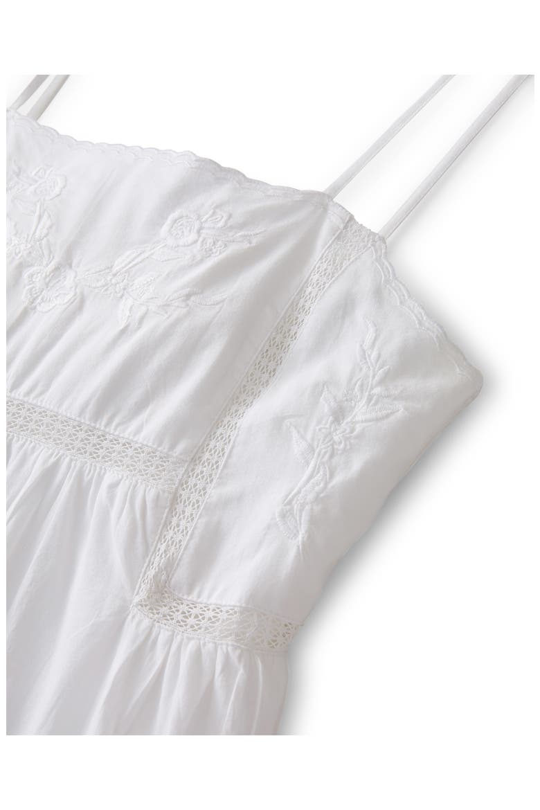 Lune Voile Cotton Nightgown, Alternate, color, WHITE