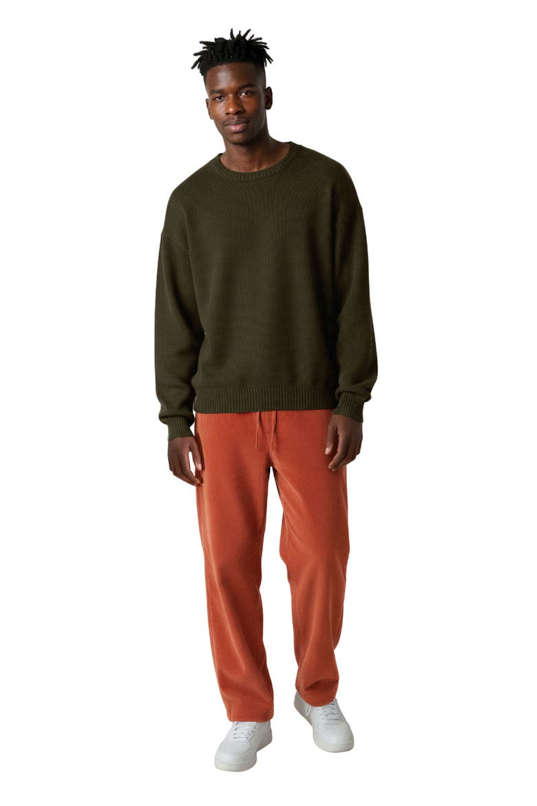 Crewneck Graphic Sweater, Alternate, color, OLIVE