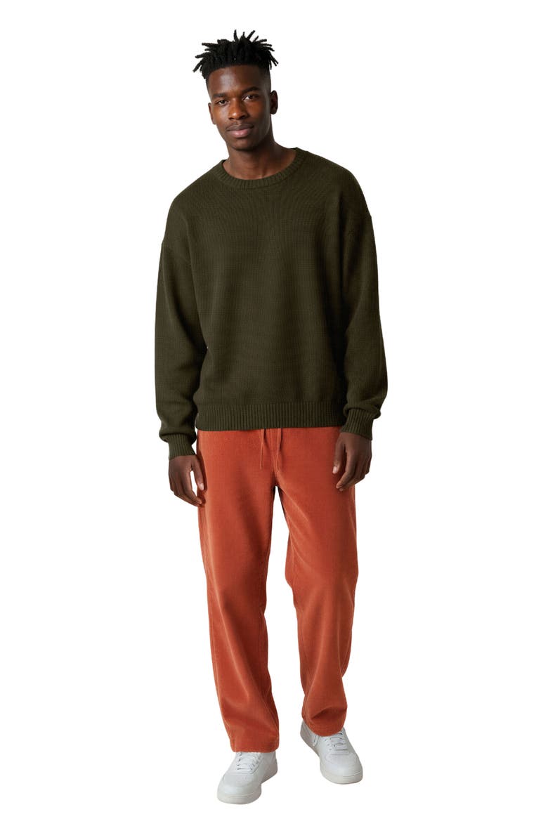 D.RT Crewneck Graphic Sweater, Alternate, color, Olive