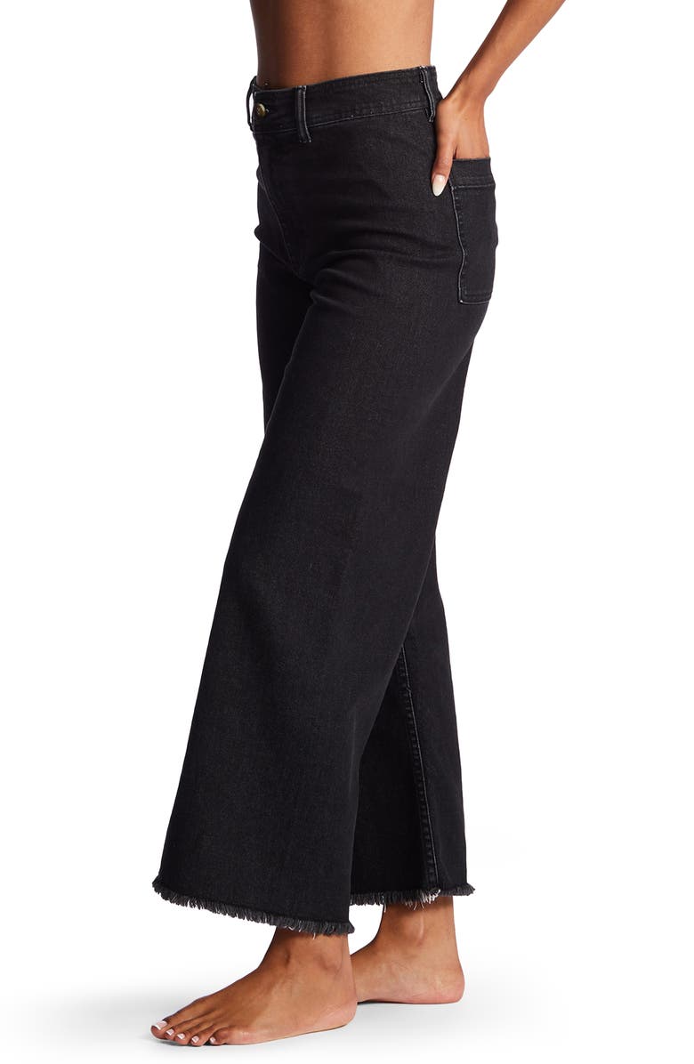 Billabong Free Fall Stretch Crop Wide Leg Jeans, Alternate, color, 