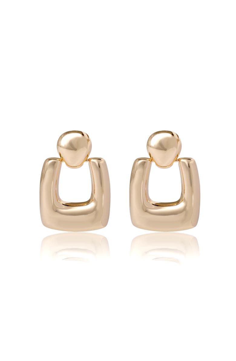 BCBG Square Drop Earrings, Main, color, Gold