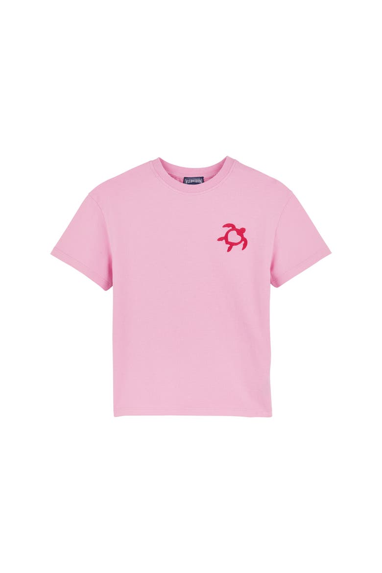 Kids' Turtle Heart Embroidered T-Shirt, Alternate, color, PETUNIA