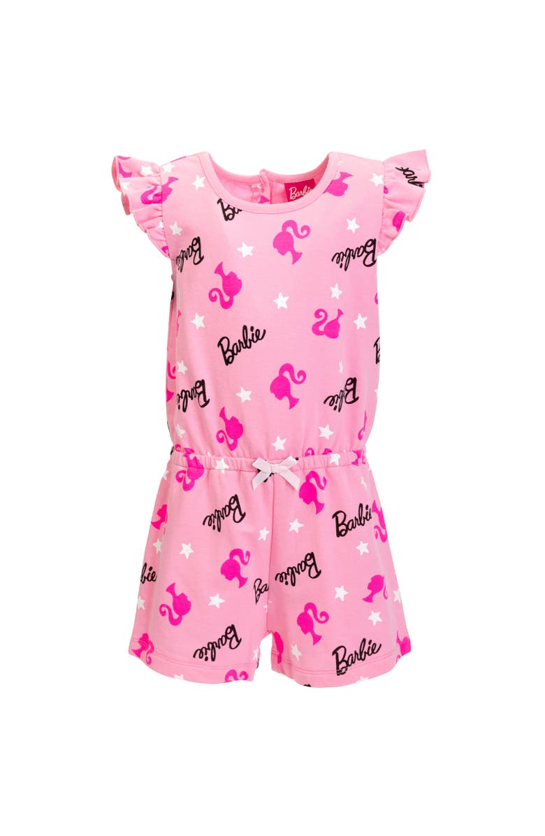 Barbie Sleeveless Skater Romper, Main, color, Pink