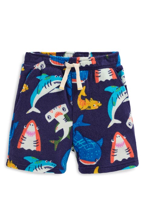 Kids' Shark Terry Cloth Drawstring Shorts (Toddler & Little Kid)